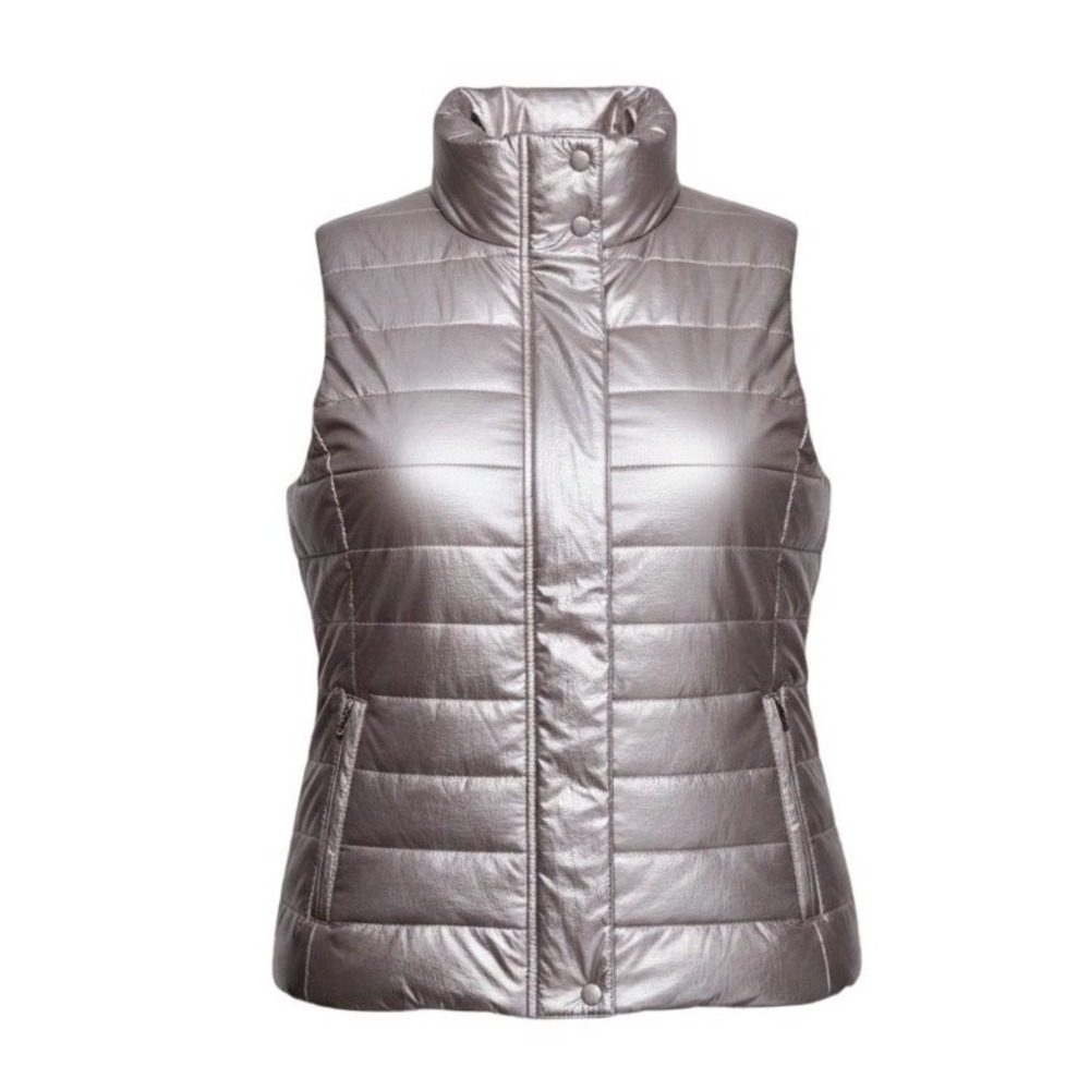 Tommy Bahama Womens Small Balboa Mist Metallic Puffer Vest NWT